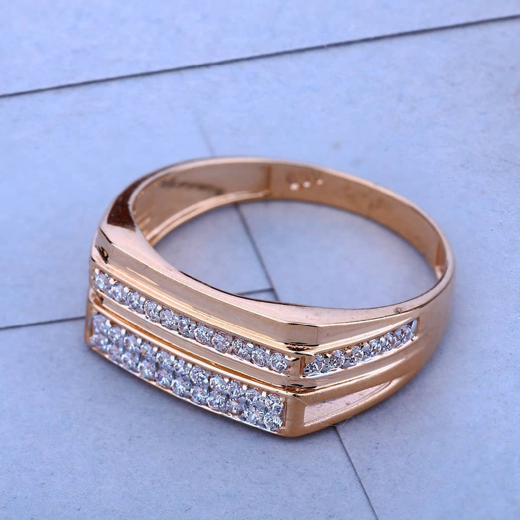 18k(750)Gents Rose Gold Diamond Ring