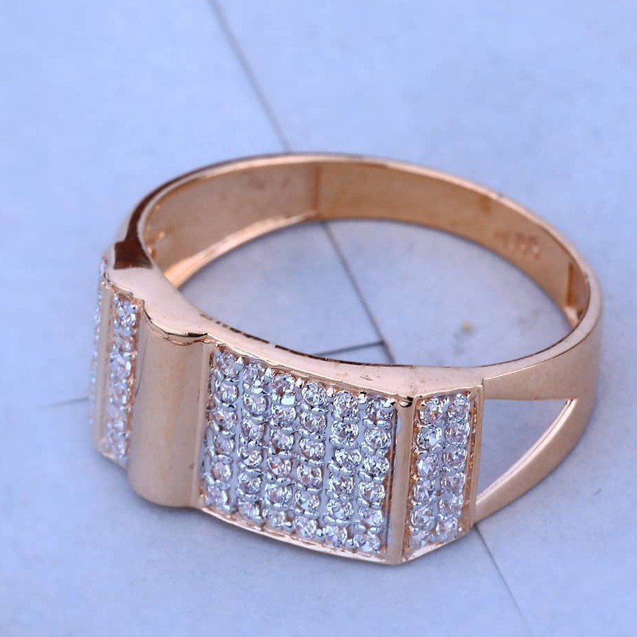 18k(750)Gents Rose Gold Diamond Ring