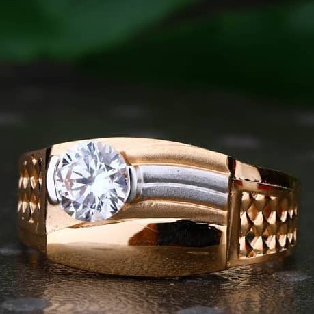 18k(750) Gents Rose Gold Diamond Ring