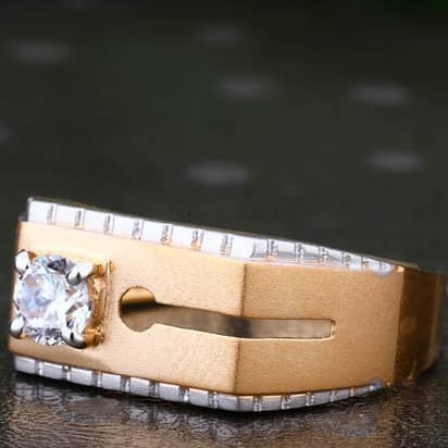 18k(750)Gents Rose Gold Diamond Ring