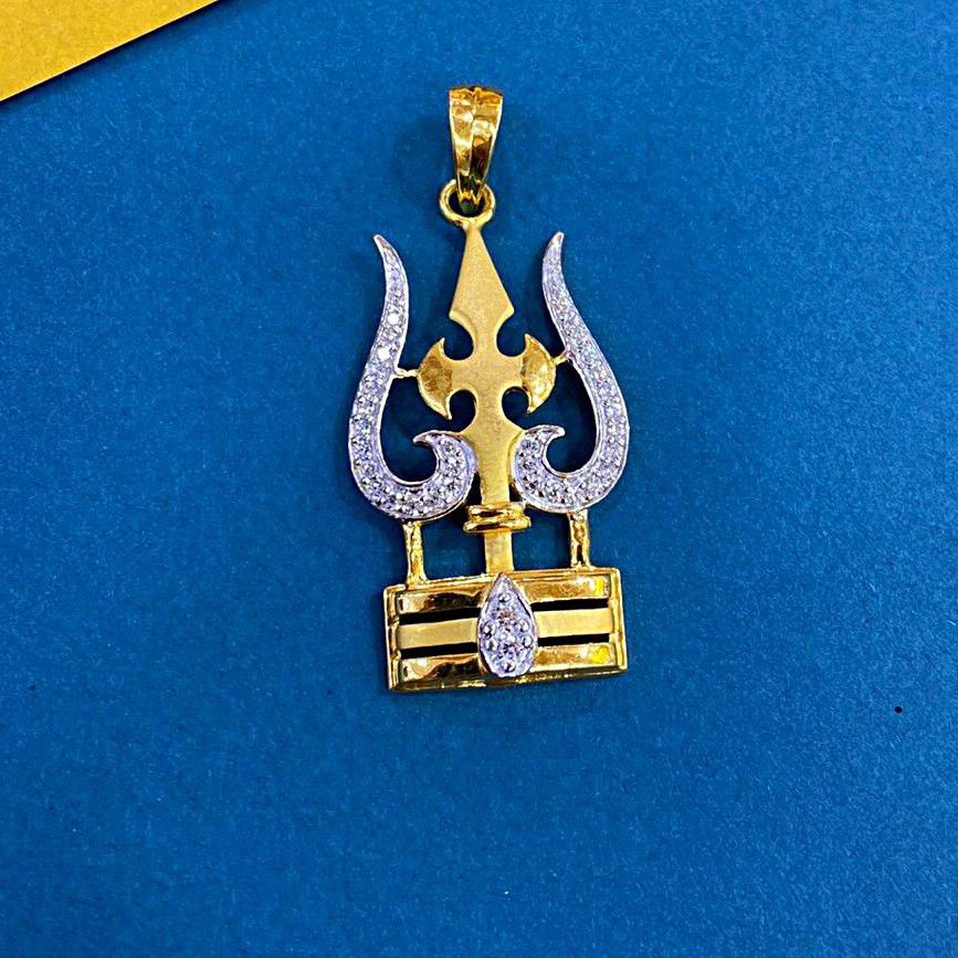 22k(916)Trishul Diamond Pendant