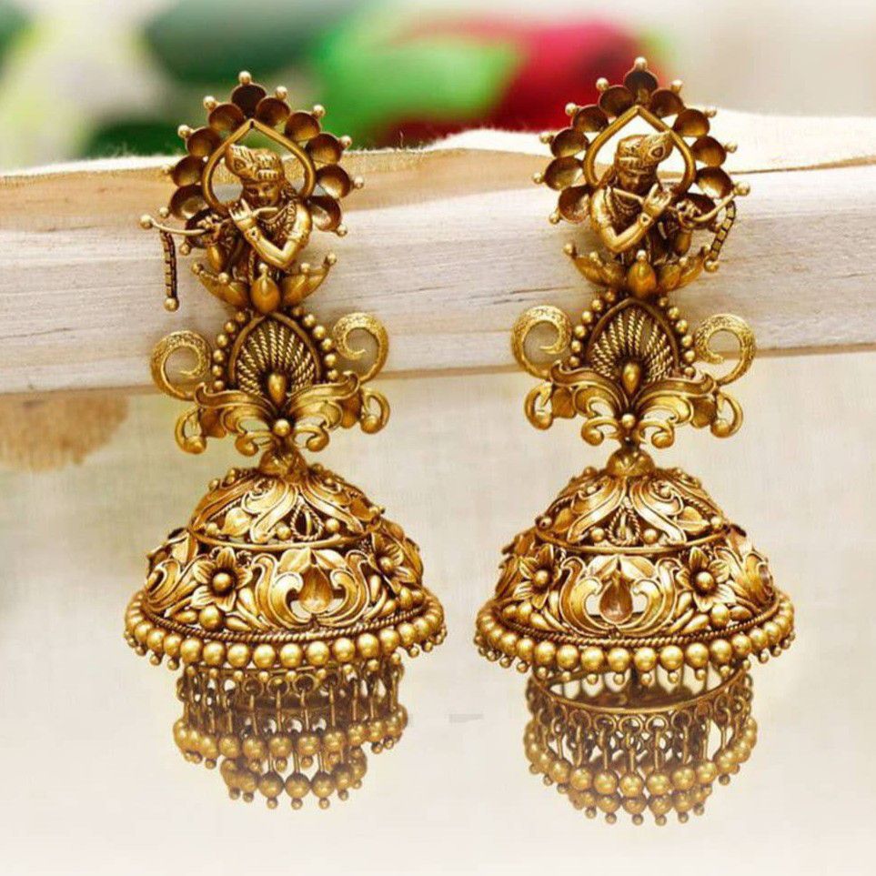 22k(916) Antique  Krishna Temple Tops