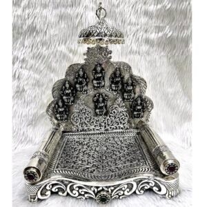 Pure Silver Unique Astalakhmi Singhasan with Chhatar