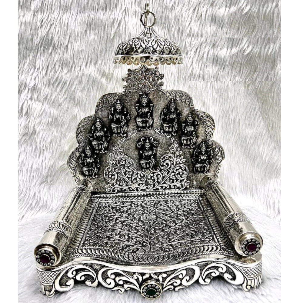 Pure Silver Unique Astalakhmi Singhasan with Chhatar