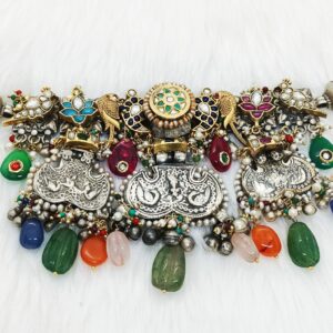 Pure silver antique nakhra necklace in unique design