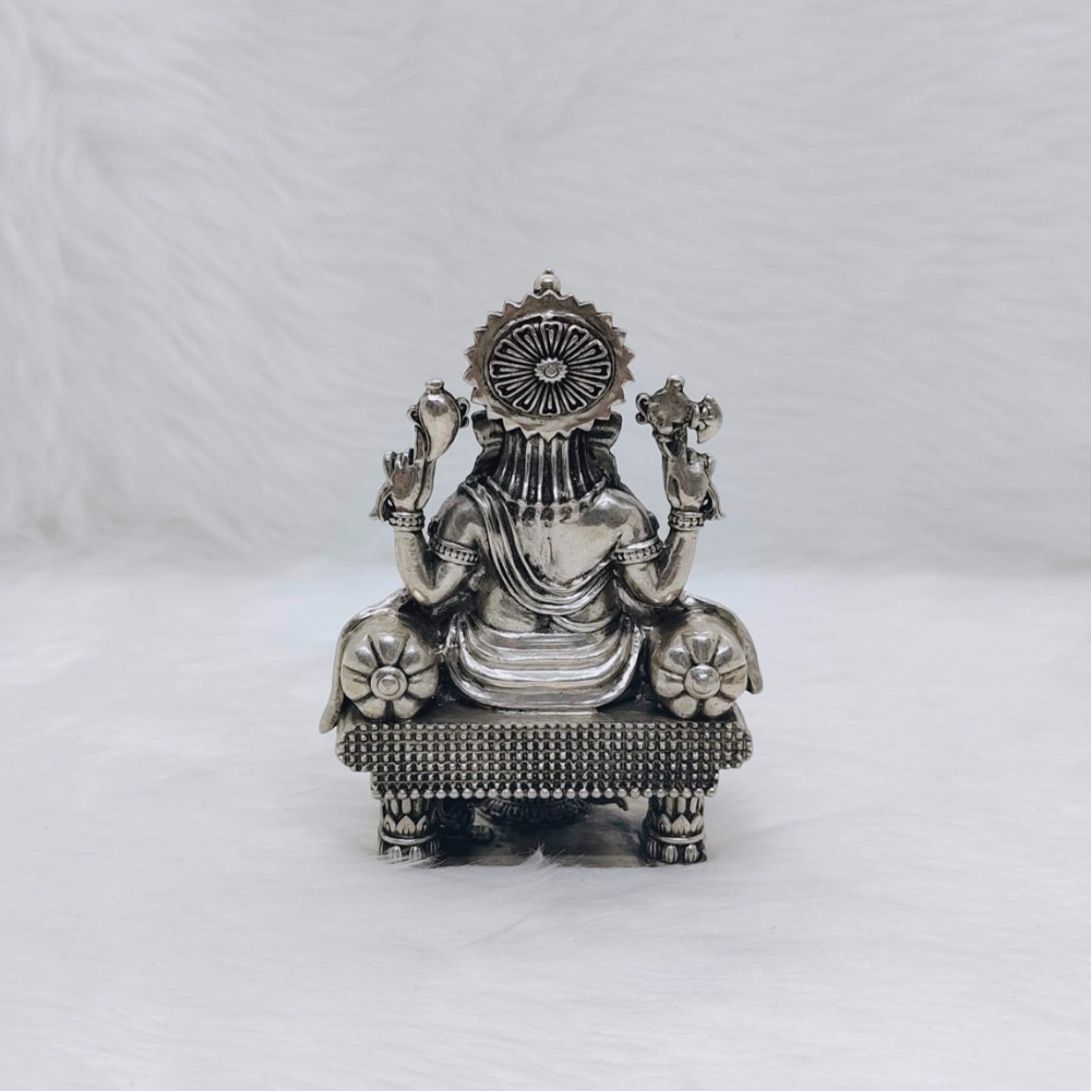 Hallmarked silver ganesh idol in high antique finish made by south - Image 2