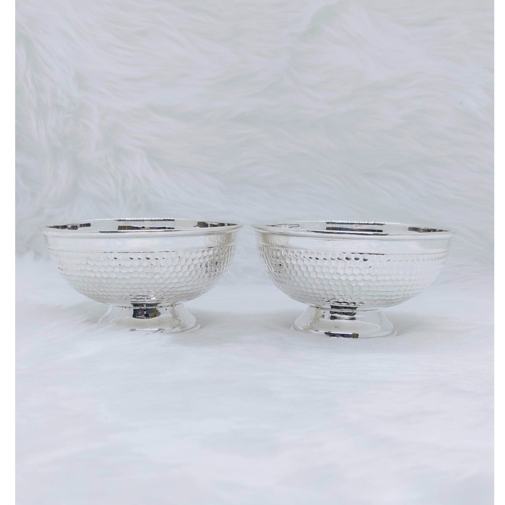 Hallmarked silver designer ice-cream bowl for tabletop by puran