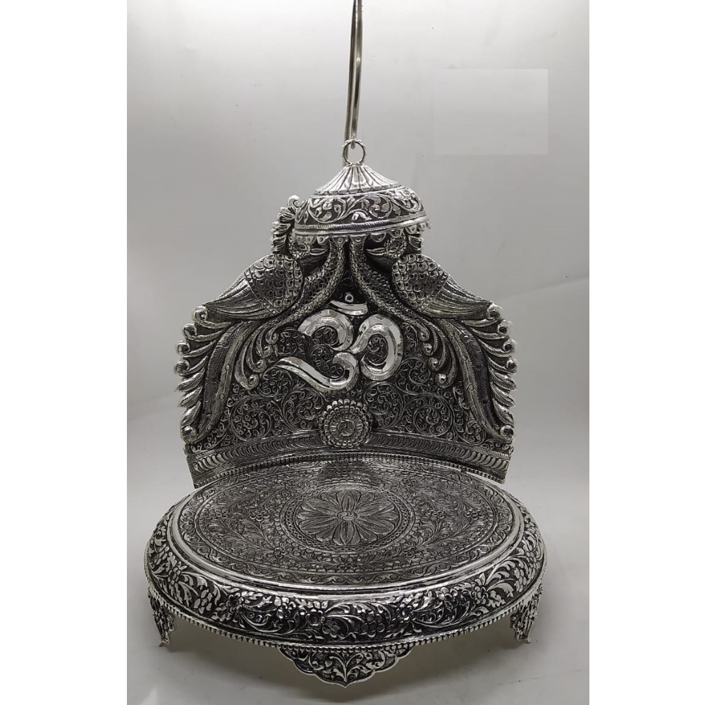 925 Pure hallmarked Silver Antique Singhasan by puran