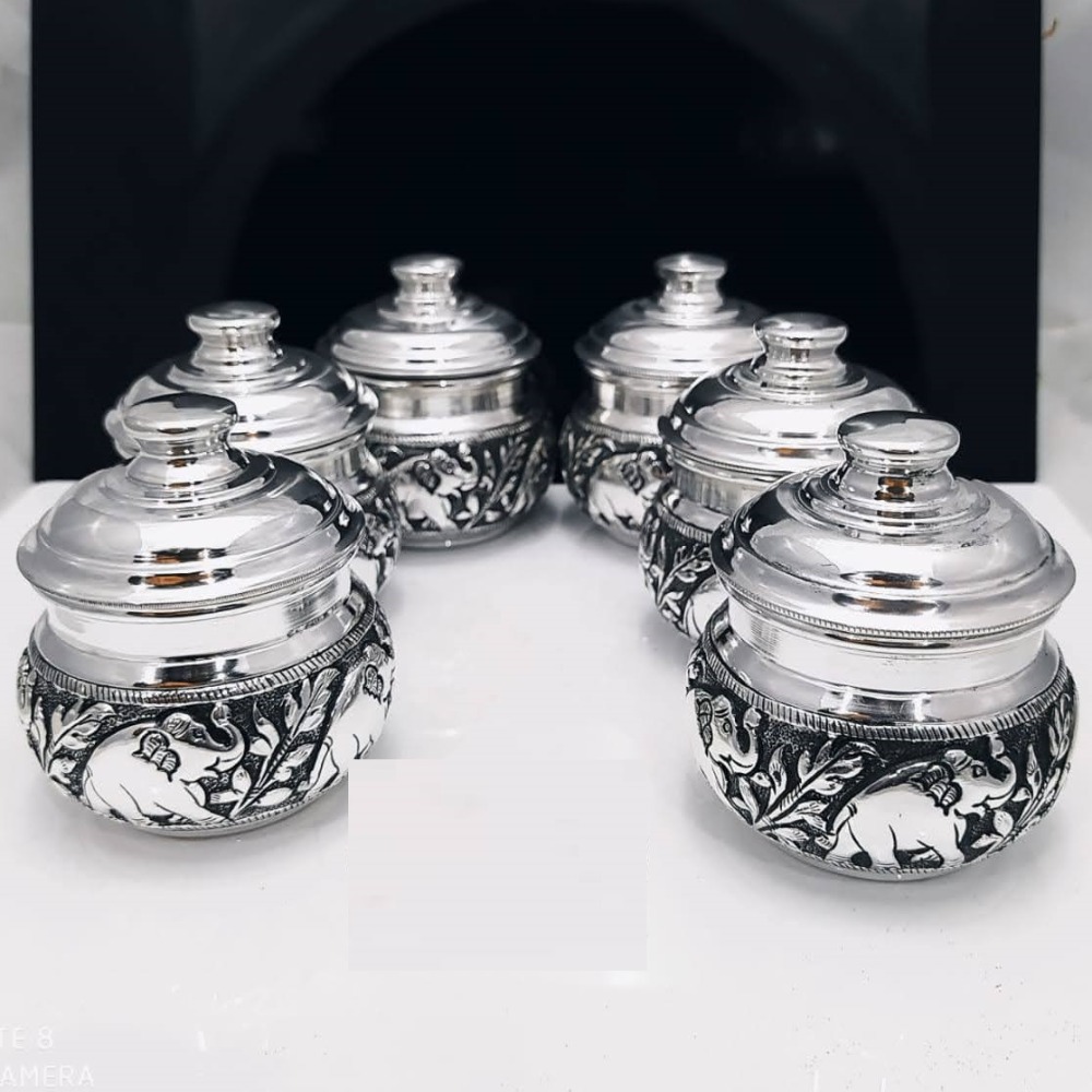 Antique Victorian Silver Snack Jar Set By Puran.