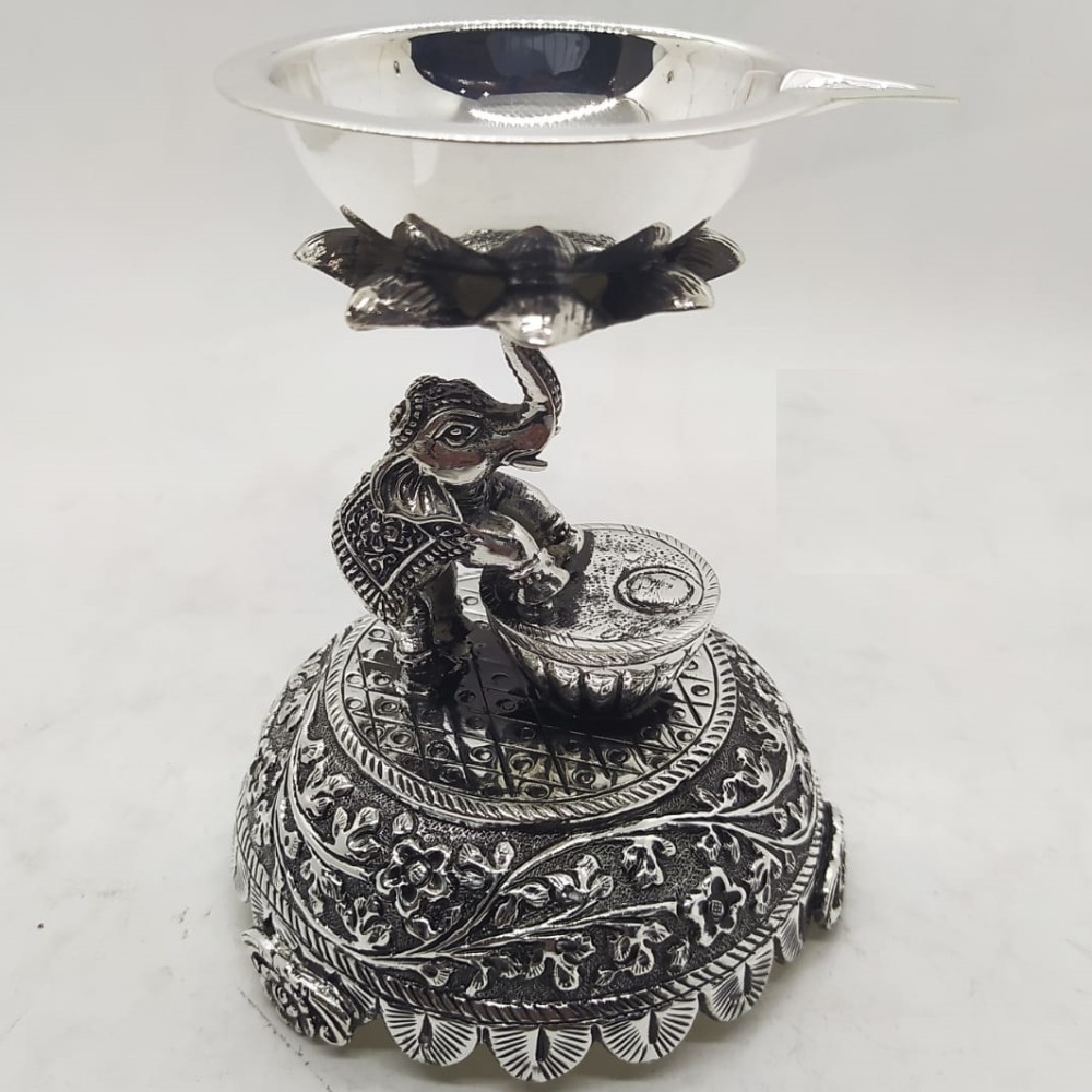 925 Pure Silver Lamp (Panchmukhi Diya Samayi ) PO-143-18