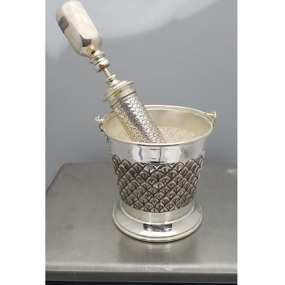 925 pure silver antique balti and pichkari set PO-309/307-02