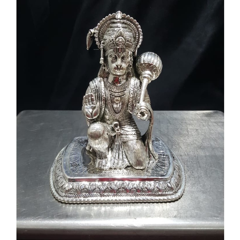 Pure Silver Hanuman Ji Idol In High Antique Finishing PO-174-64
