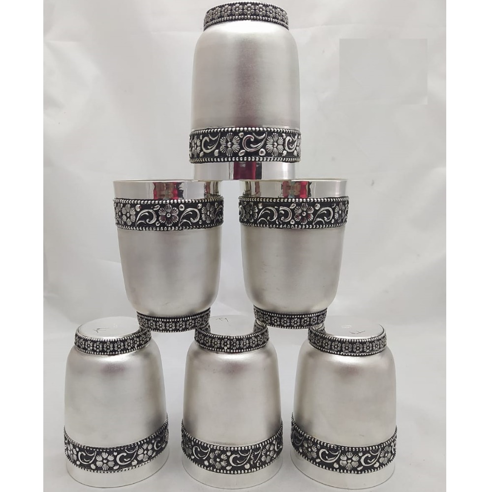 925 Pure Silver Stylish Glass set PO-158-16