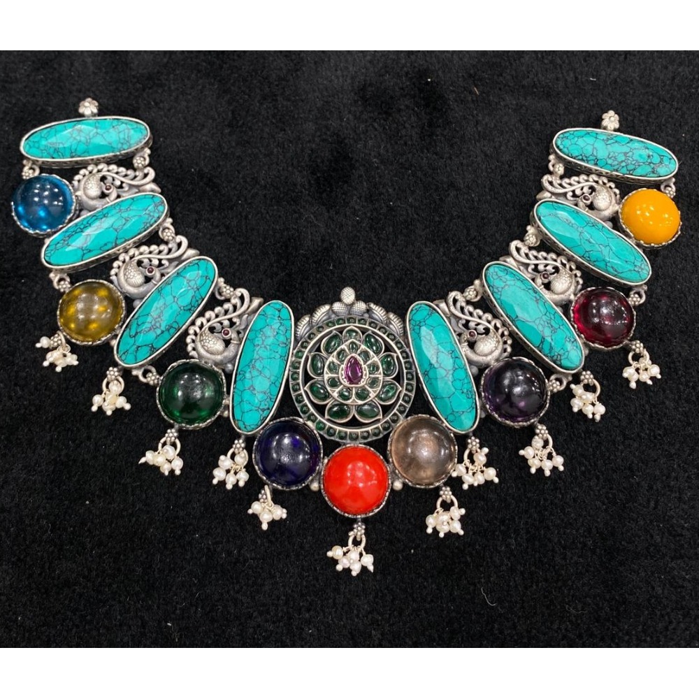 92.5% Pure Silver Compact Temple Choker PO-216-61