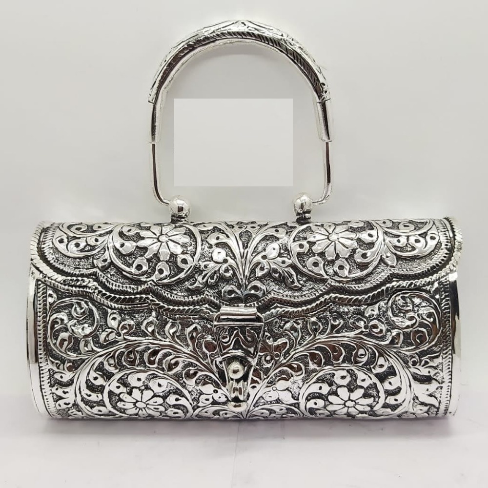 Stylish and 925 Pure Silver Clutch With Handle PO-164-22