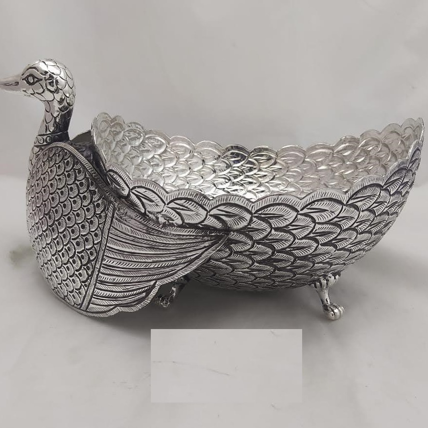 925 Pure Silver Designer Fruit & Flower Basket PO-162-28