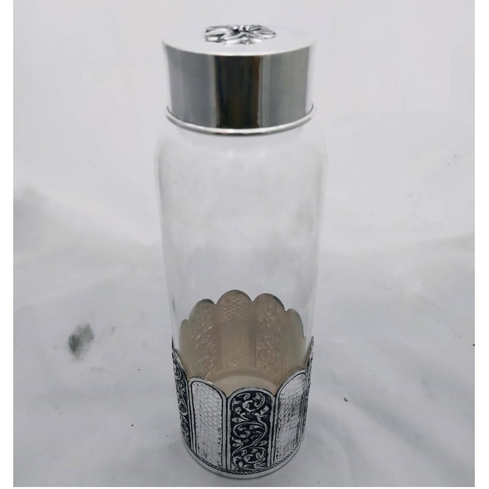 925 Pure Stylish Silver Bottle In Fine Antique carving PO-243-05