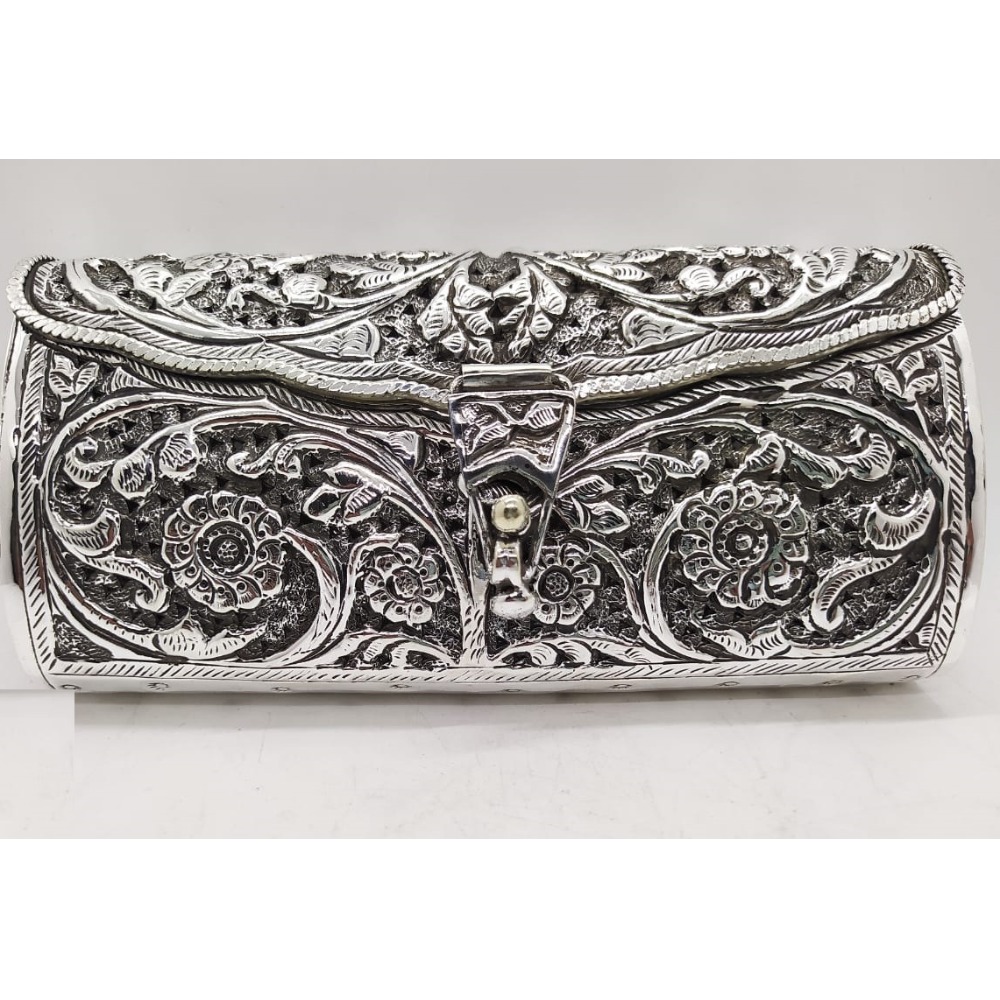 925 Pure Silver Ladies Clutch In Fine Nakashii work PO-164-28