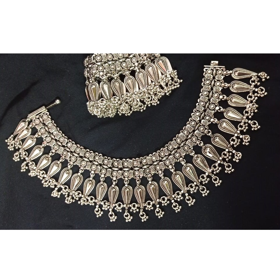925 pure silver antique payal handmade po-208-17