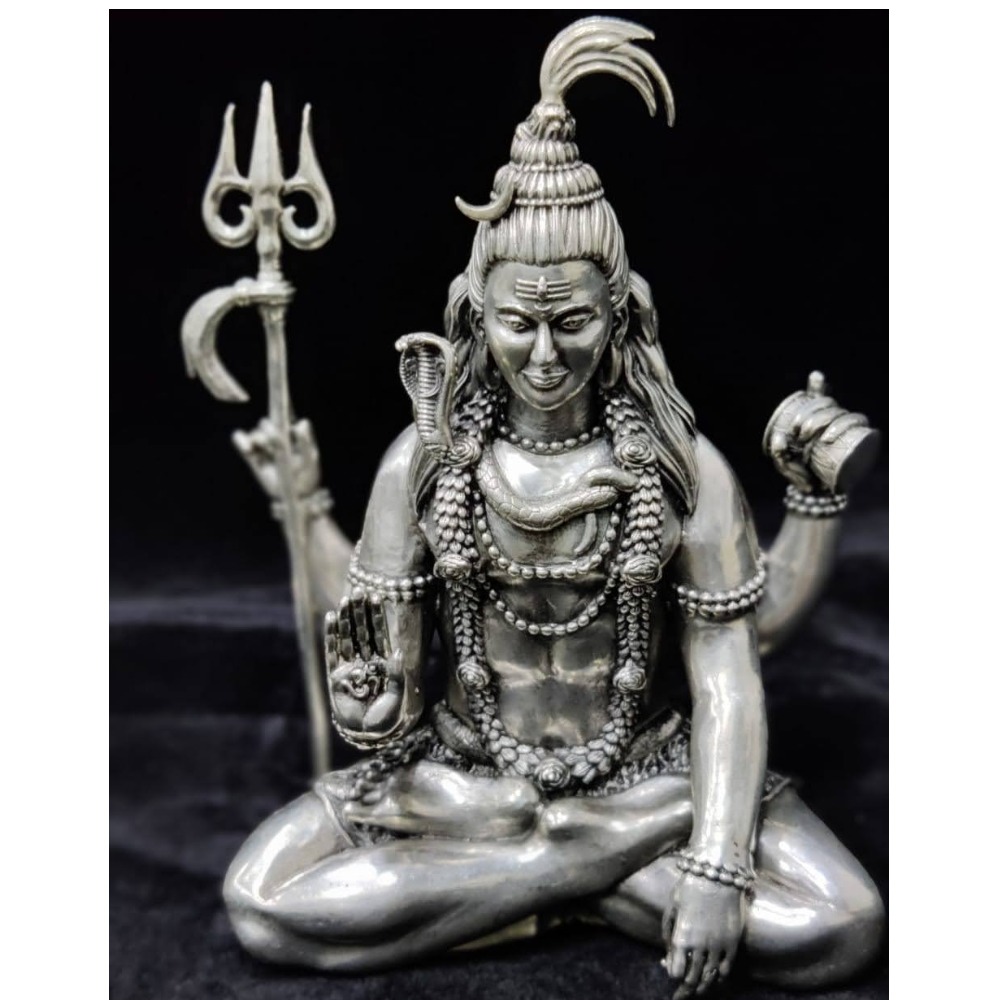 Pure silver shivji idol in high finishing po-138-01