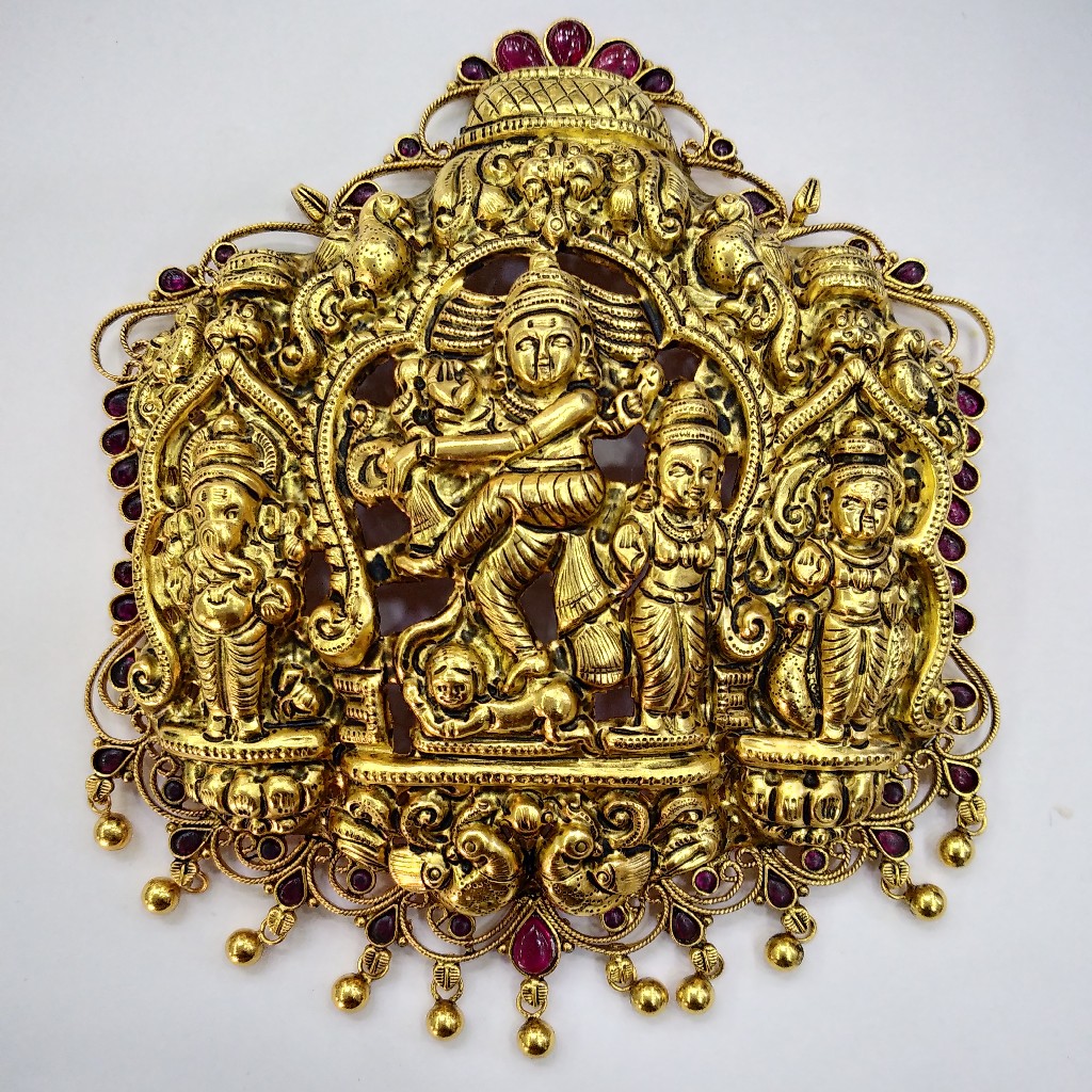 Pure Silver Pendant of Natraj In Fine Nakash PO-216-31