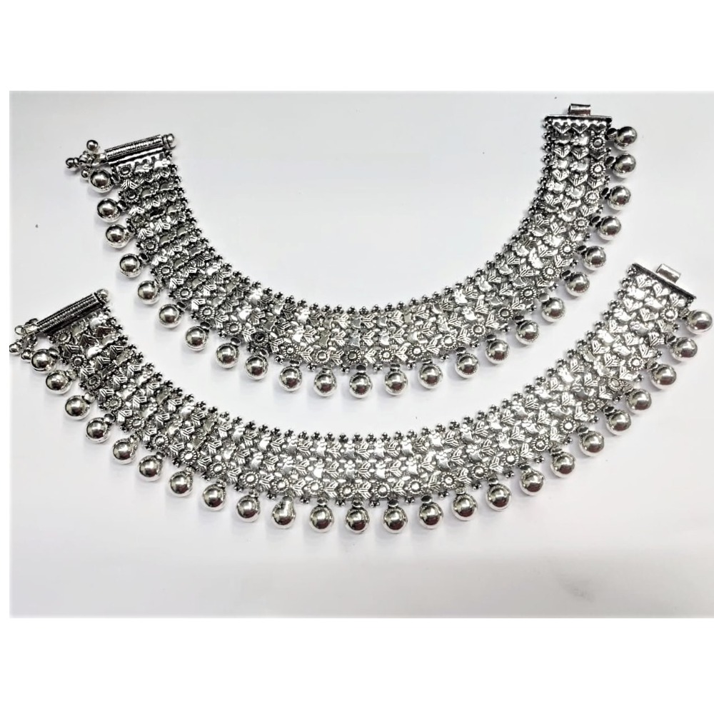 Pure silver antique Padmavat payal handmade pO-208-14