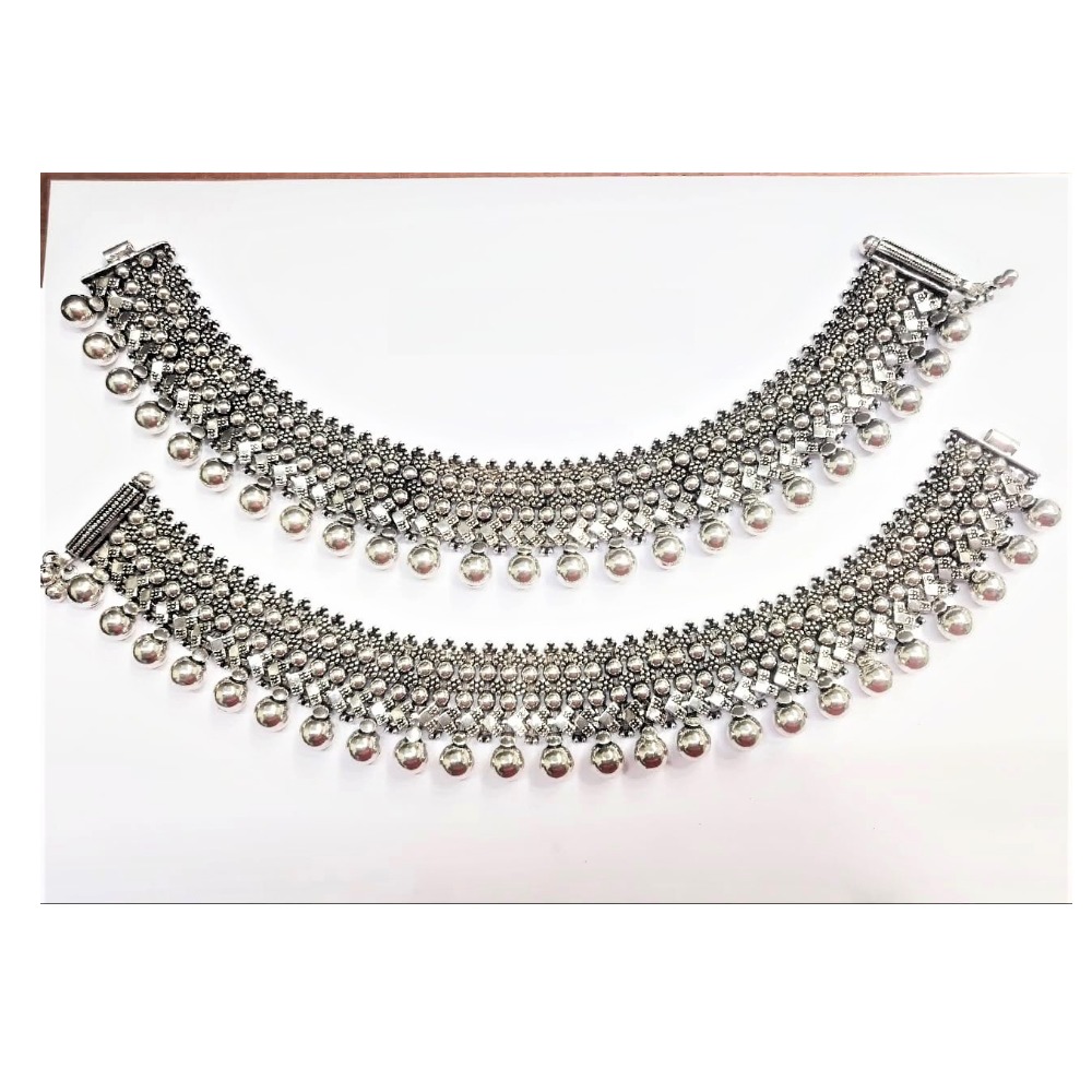 Pure silver antique Padmavat payal handmade pO-208-13