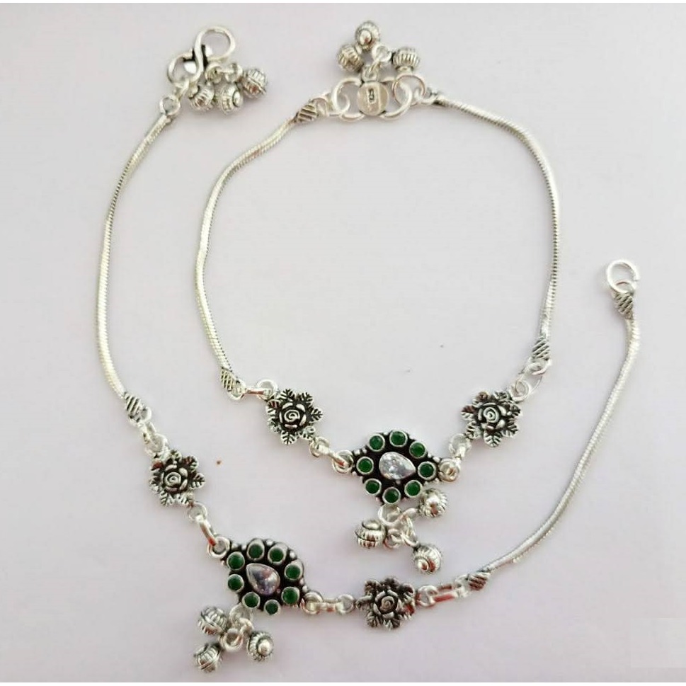 92.5% Pure Silver Antique CutStone Anklets PO-208-06