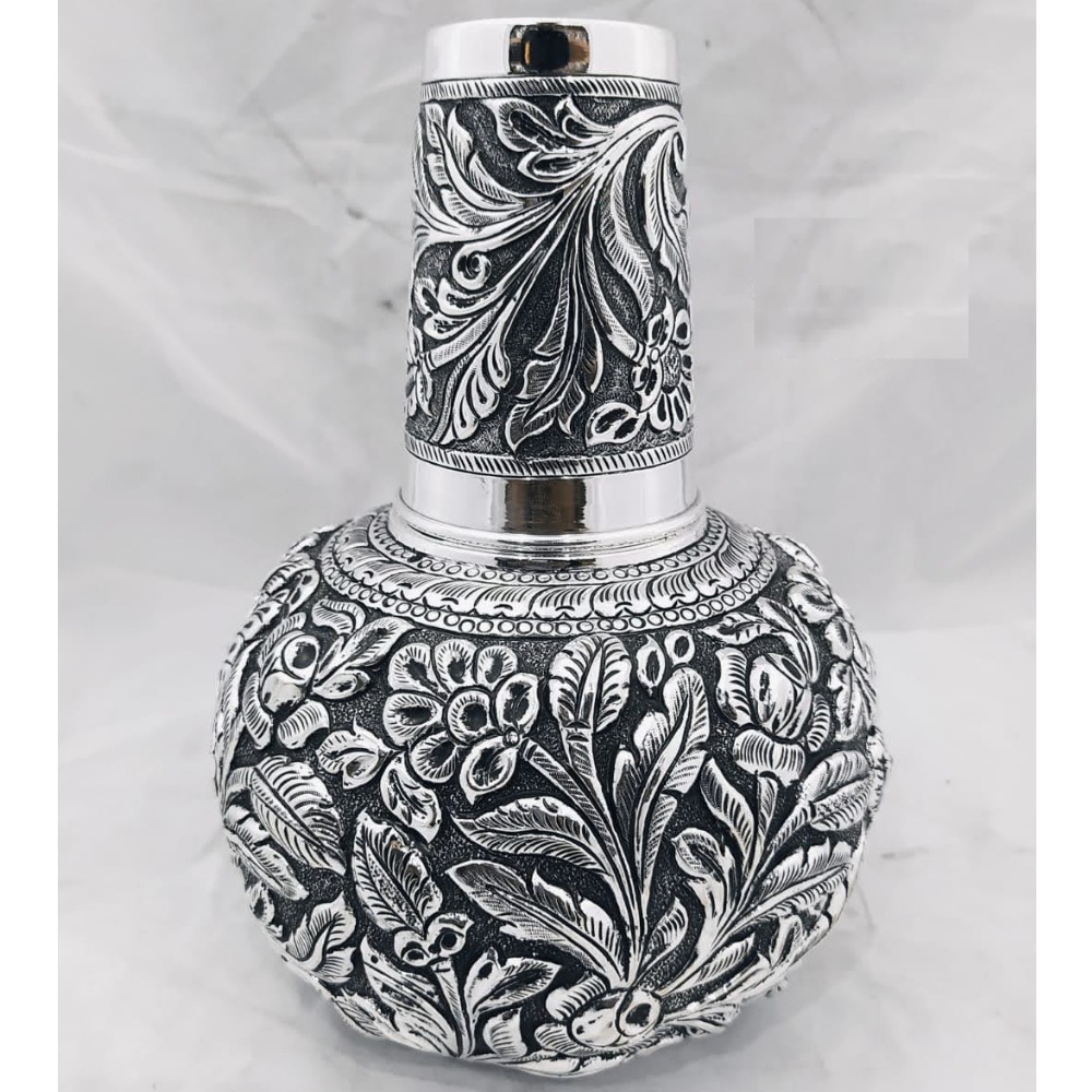 925 pure silver stylish kunja surayi set with glass pO-311-04