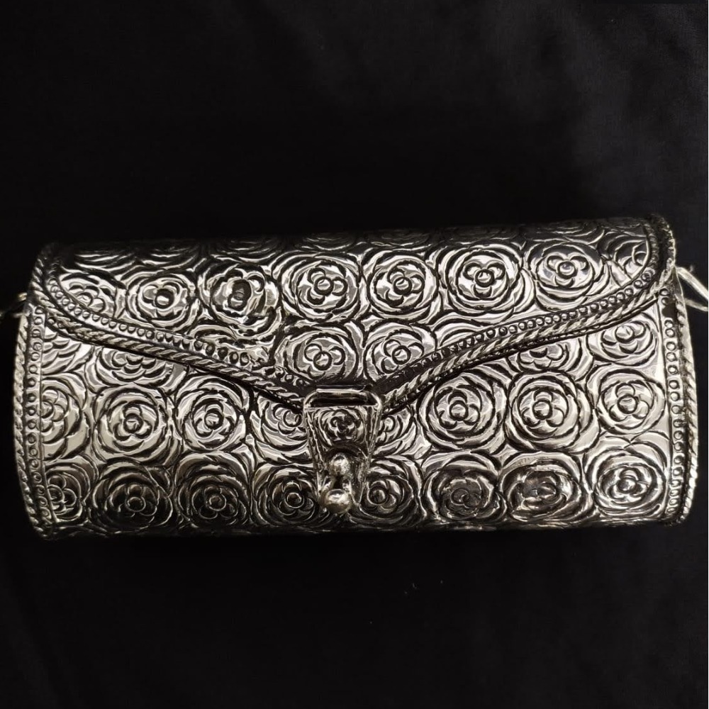 925 pure silver ladies clutch in fine nakashii pO-164-15