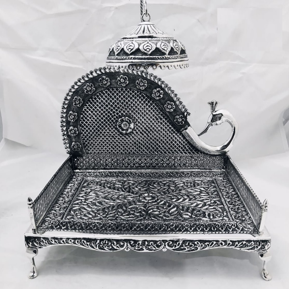 92.5 Pure Silver  Antique Singhasan PO - 141-21