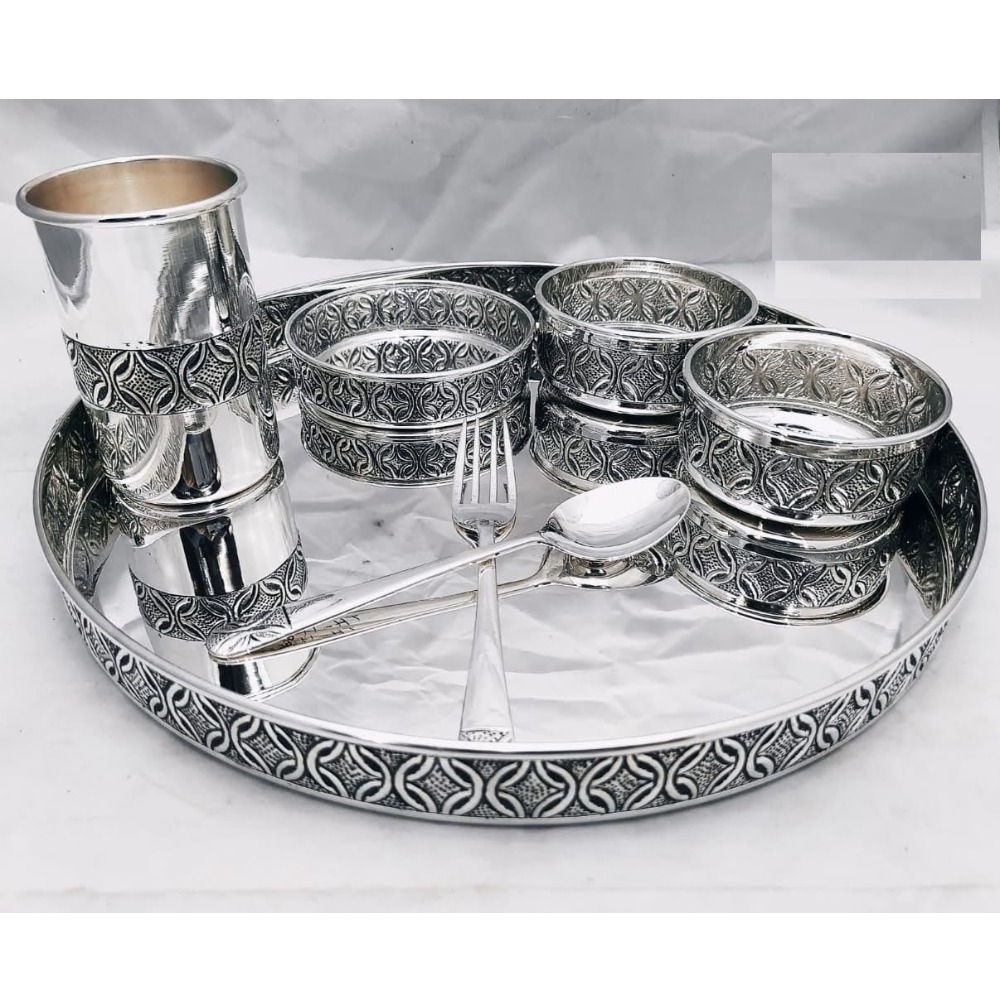 925 Pure Silver Dinner Set in Stylish Antique Nakashii PO-153-01