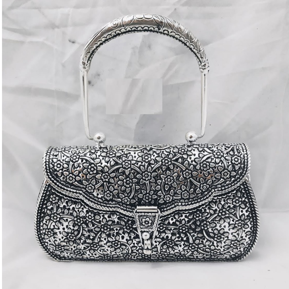 925 pure silver ladies purse with handle in fine nakashii po-164-03