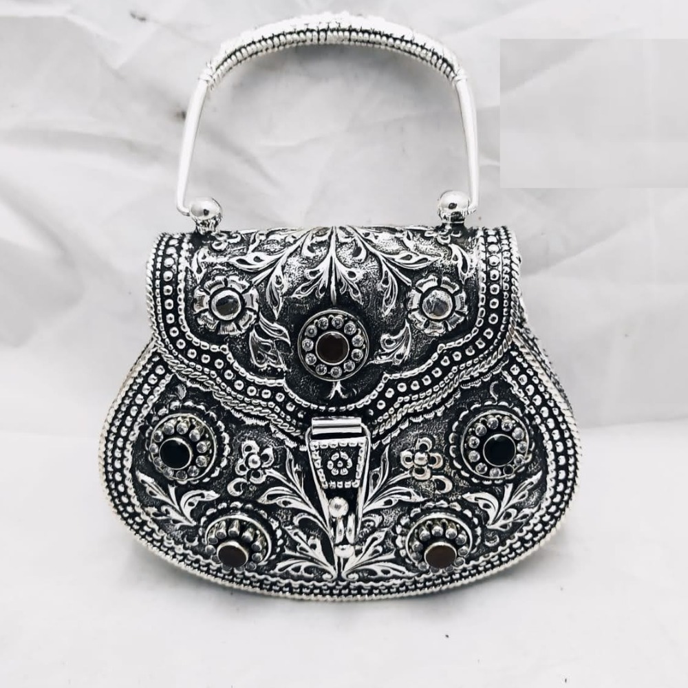 925 pure silver ladies purse with handle in fine nakashii po-164-01
