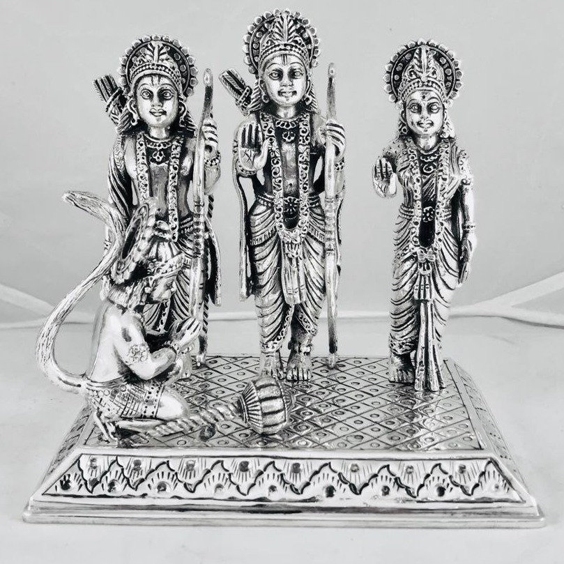 Pure Silver Ram Darbar in Antique Finish PO-174-19
