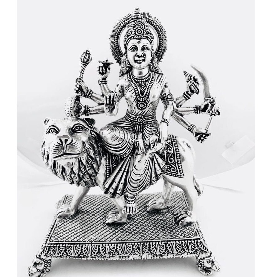 Durga Mata Idol in Antique Finish PO-174-15