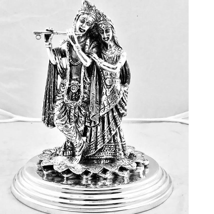 Antique radha krishna ji pure silver po-174-10
