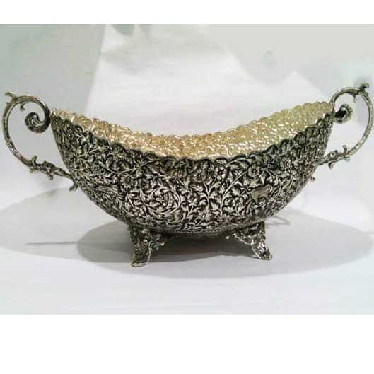 92.5 Pure Silver Fine Nakashii Fruit Bowl For Tabletop PO-162-02
