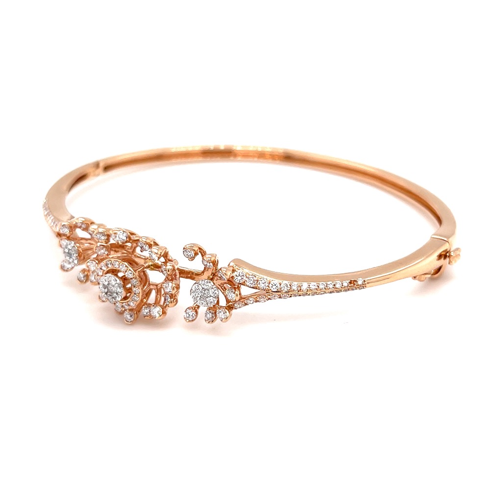 Kusimba diamond bracelet with pressure set in rose gold - Image 3