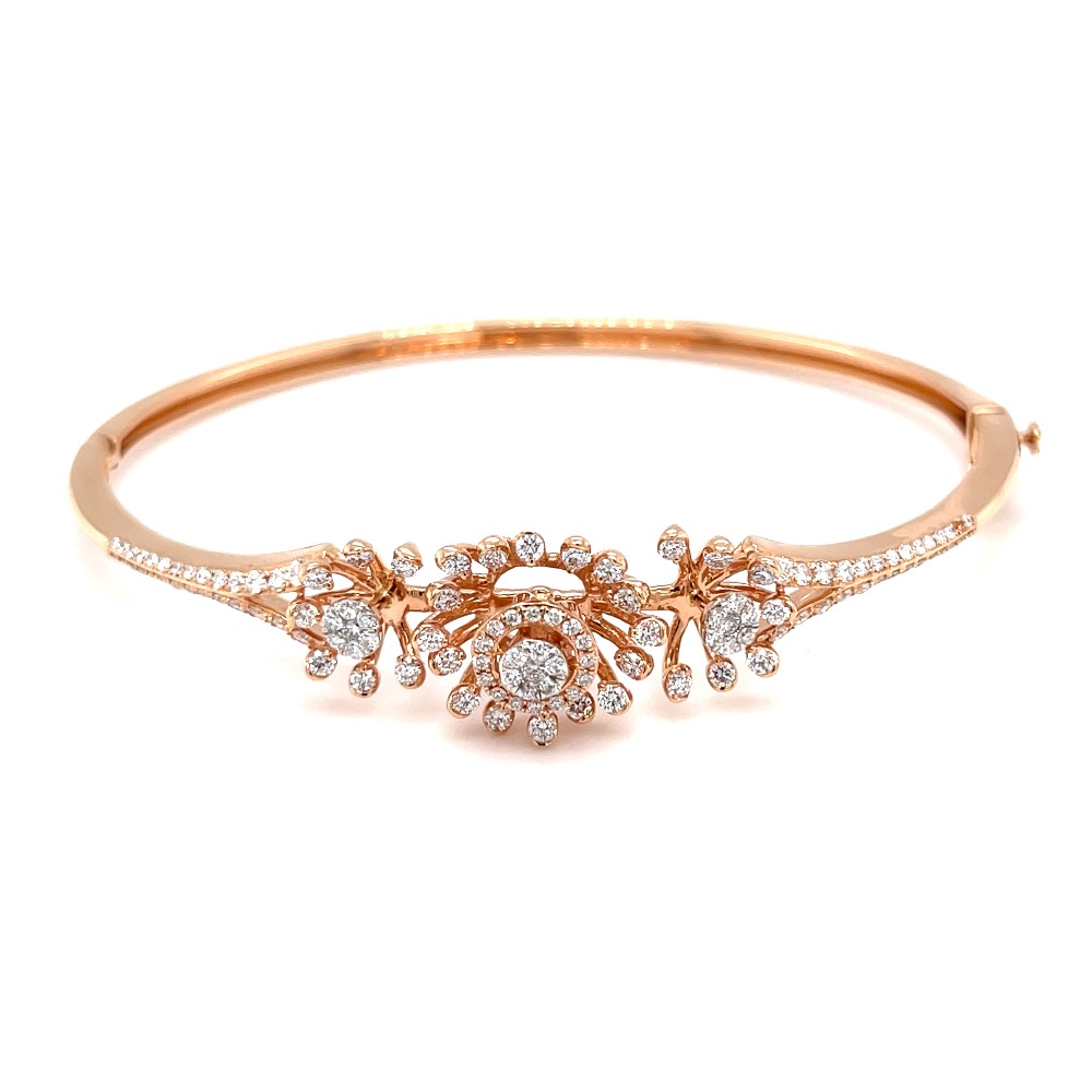 Kusimba diamond bracelet with pressure set in rose gold