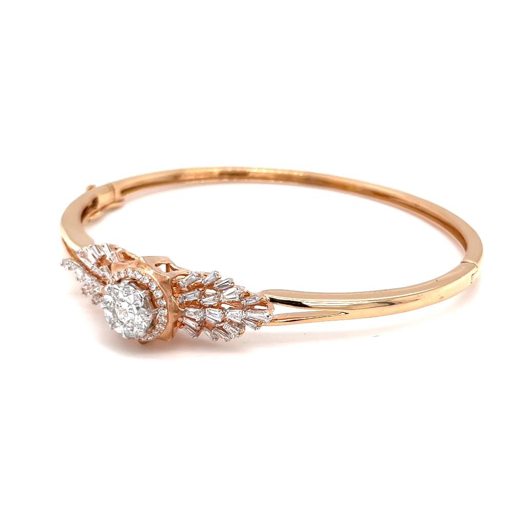 Kereina diamond bracelet in pressure set pie cut for solitaire look - Image 3