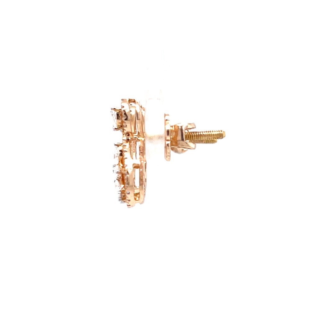 Kostbar diamond stud in 18k hallmark rose gold - Image 4