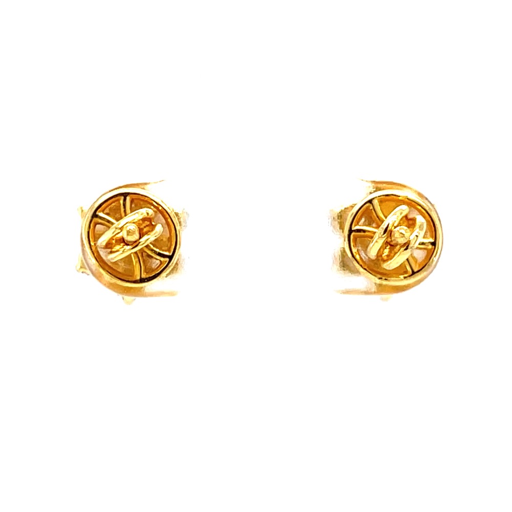 Seven diamond star stud in 18k hallmark yellow gold - Image 5