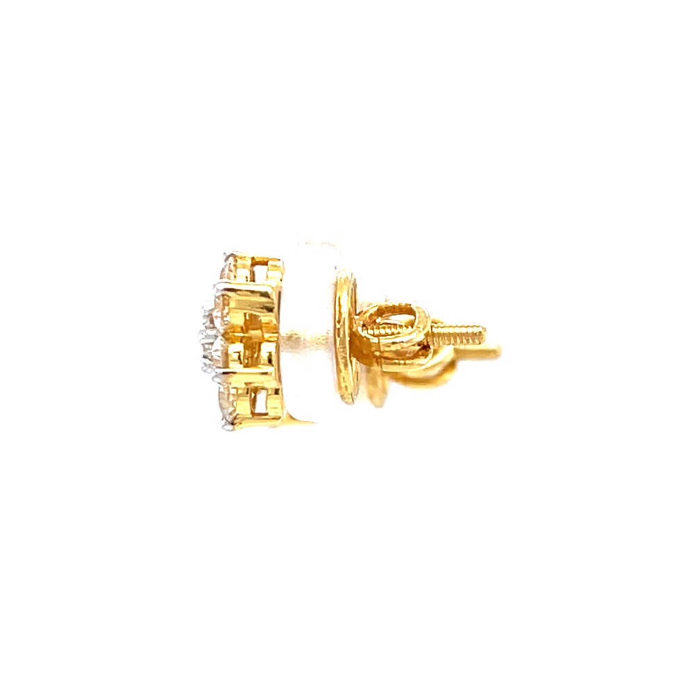 Seven diamond star stud in 18k hallmark yellow gold - Image 4
