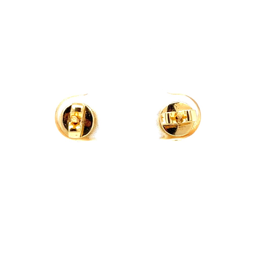Kreis pressure set diamond studs with gold bracket - Image 5