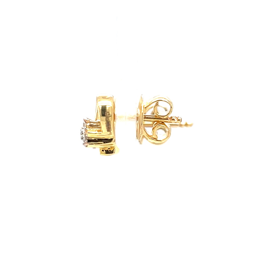 Schön little heart diamond stud in 18k yellow gold - Image 4