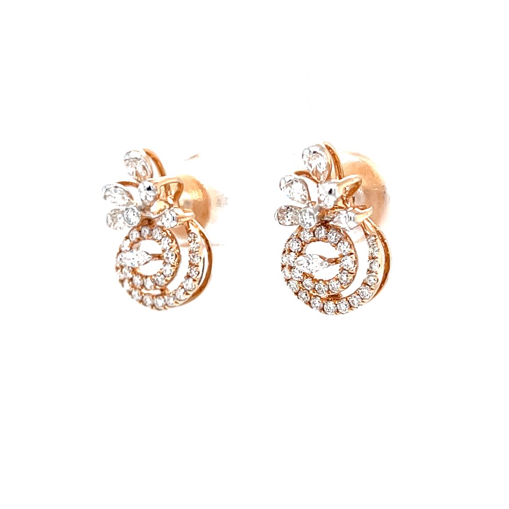 Preciosa stud in marquise pear and round diamond - Image 3