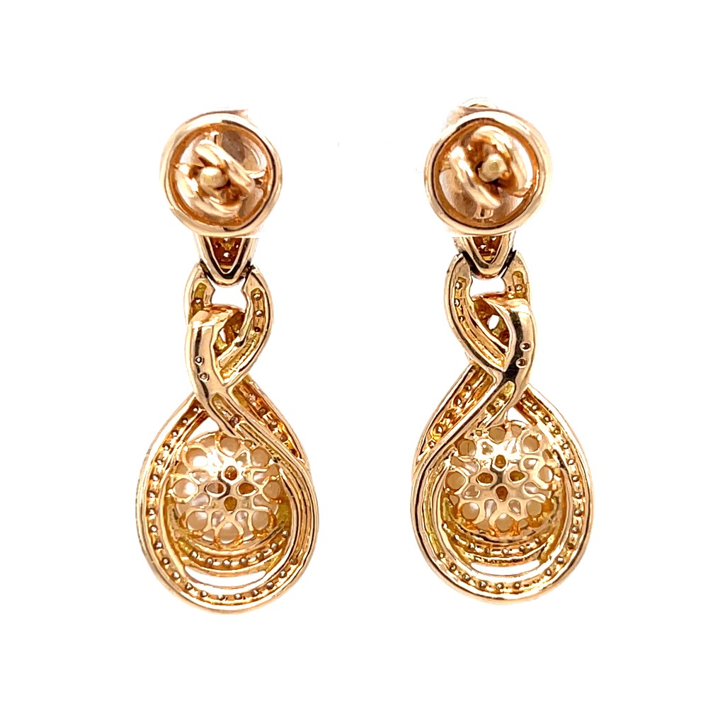 Mini latkans with a pearl in the centre in vvs quality diamonds - Image 5