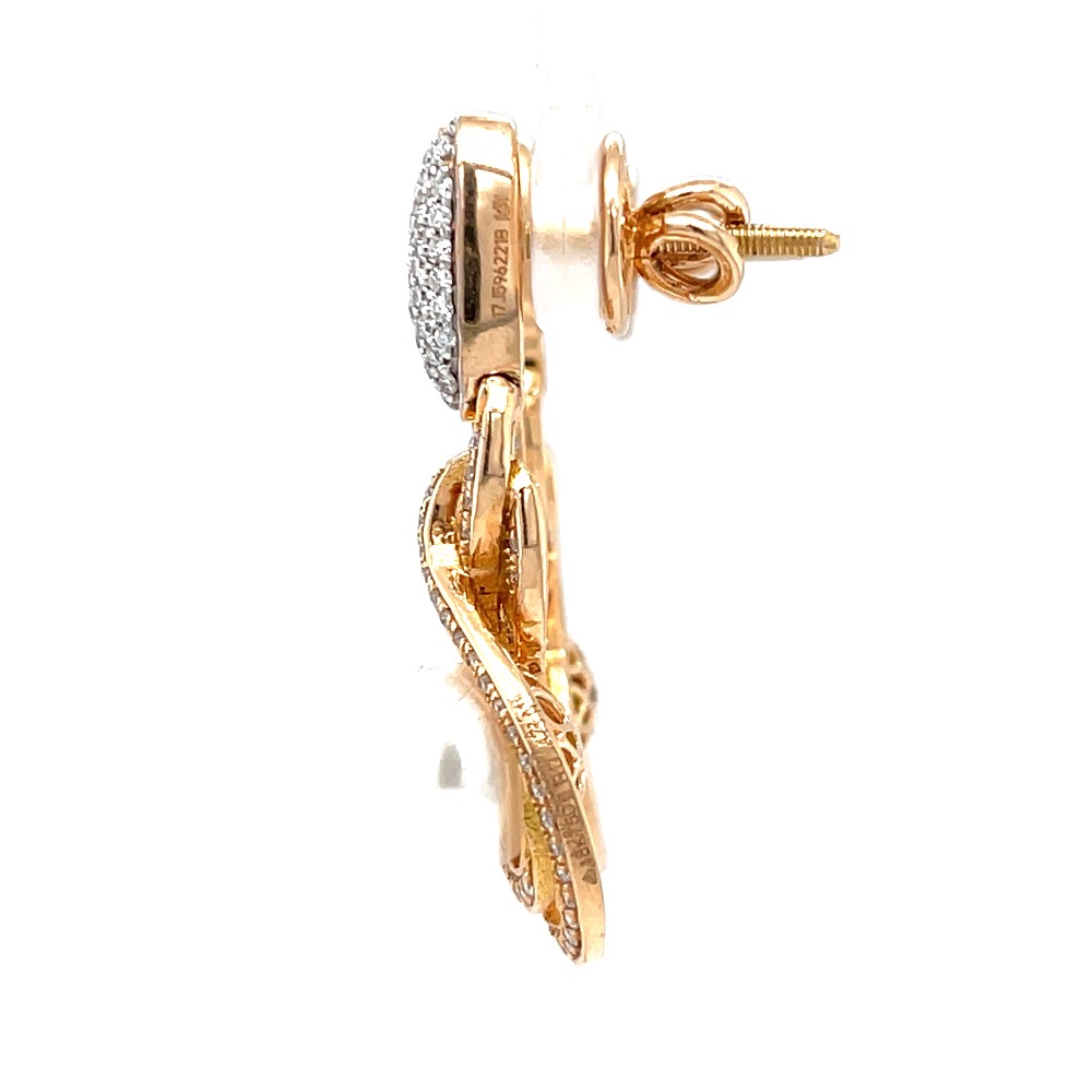 Mini latkans with a pearl in the centre in vvs quality diamonds - Image 4
