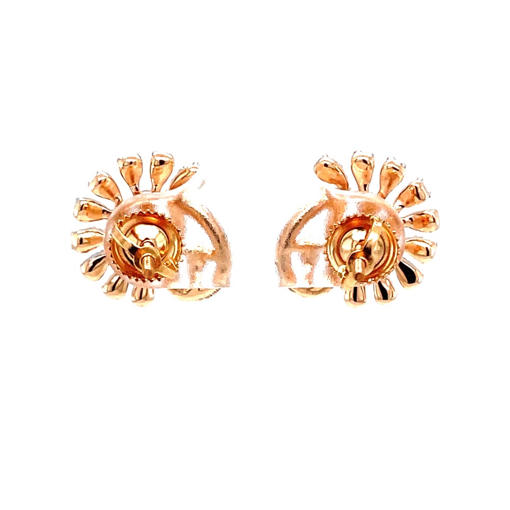 Asymmetrical diamond stud in 18k rose gold - Image 5